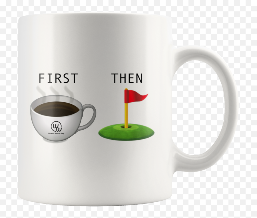 First Coffee Then Golf Emoji Mug - Coffee Golf Png,Coffee Emoji Png