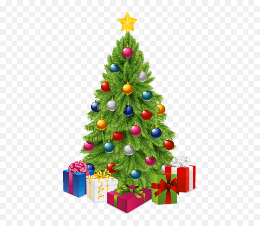 Christmas Tree Gifts Transparent Png - Merry Christmas Tree Png,Christmas Tree Transparent Background