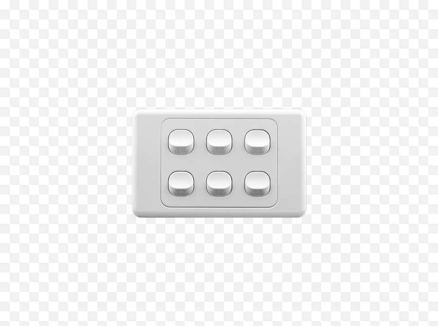 10a 6 Gang Wall Light Switch - Electronics Png,Light Switch Png