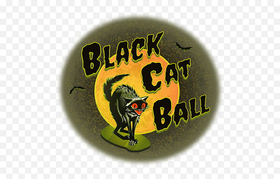 Black Cat Ball Halloween Party Pride St Charles United - Cartoon Png,Black Cat Logo
