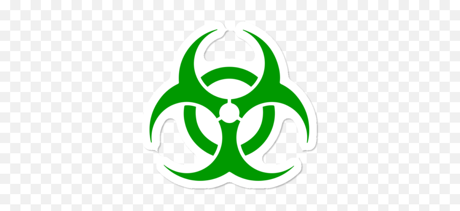 Green Bio Hazard Sticker By Zombiejeep Design Humans - Biohazard Symbol Png,Bio Hazard Logo