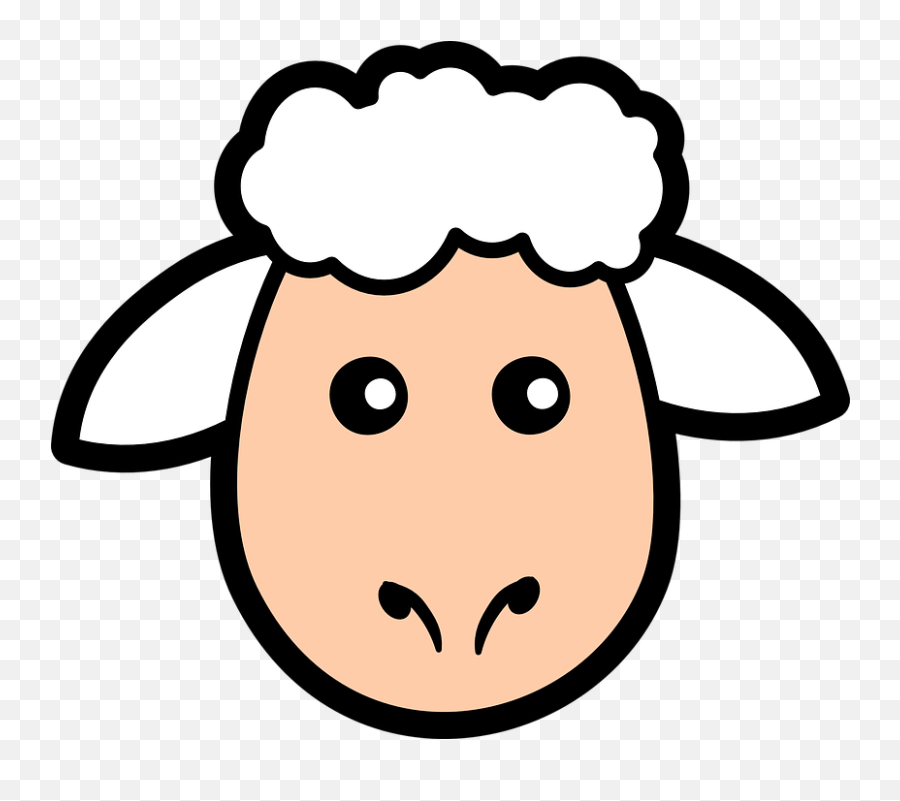 Face Sheep Cute - Cartoon Sheep Face Clipart Png,Cute Face Png