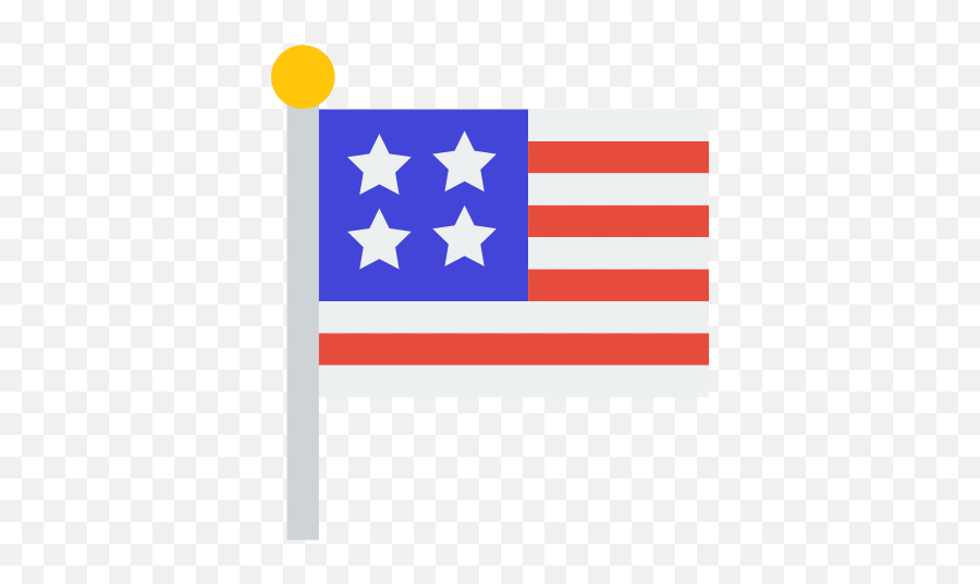 Usa Flag Free Icon Of 4th July Icons - Bandera De Estados Unidos Icono Png,American Flag Png Free