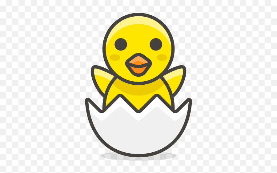 Chick Egg Free Icon Of Another Emoji - Dibujo De Pollito En Cascaron Png,Egg Emoji Png
