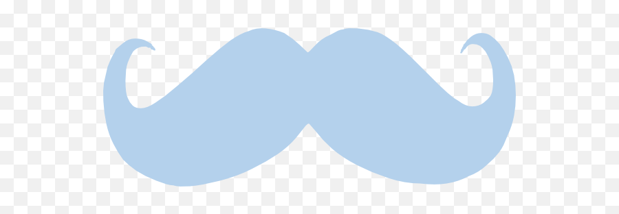 Blue Mustache Transparent Background - Light Blue Moustache Png,Mustache Transparent