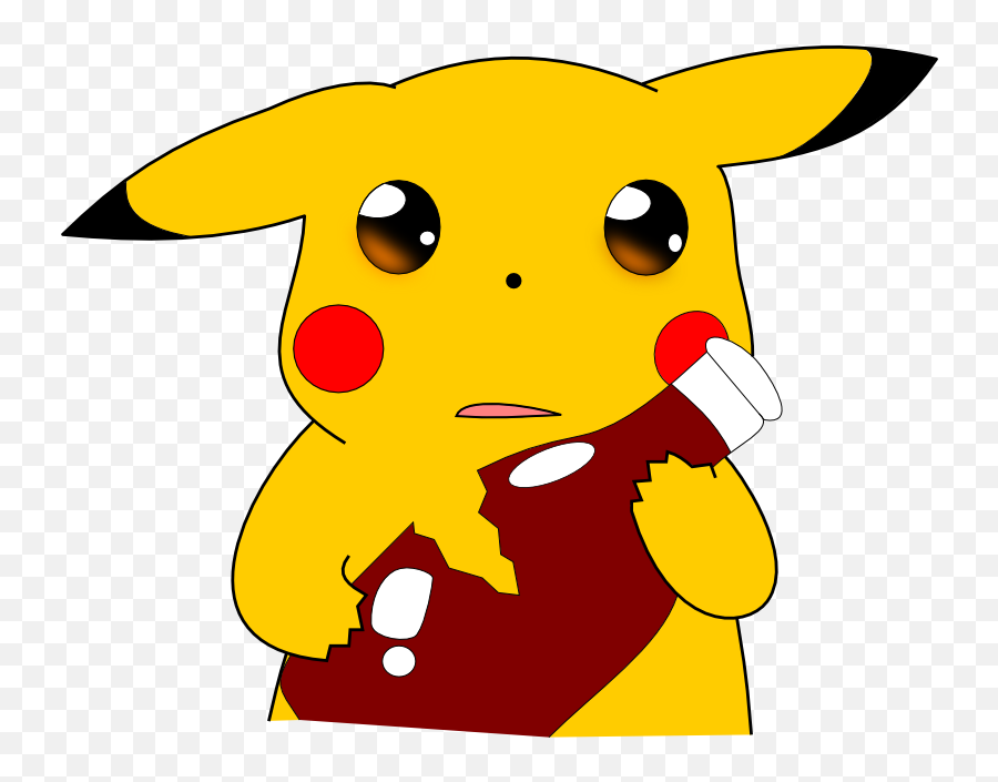 Vr - Retro Games Sad Pikachu Broken Ketchup Clipart Pikachu With Ketchup Png,Ketchup Png