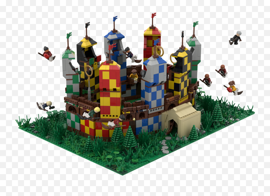 I Made The Hogwarts Quidditch Pitch In Lego With Existing - Custom Quidditch Lego Set Png,Hogwarts Castle Png