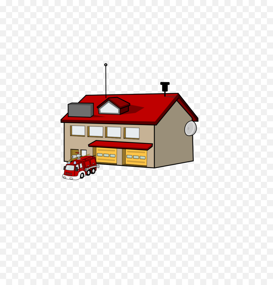Fire Station Clip Art - Vector Clip Art Online Fire Station Clipart Png,Animated Fire Png