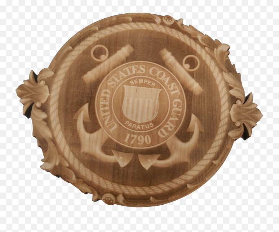 3d Engraved United States Coast Guard Crest - Solid Png,Coast Guard Logo Png