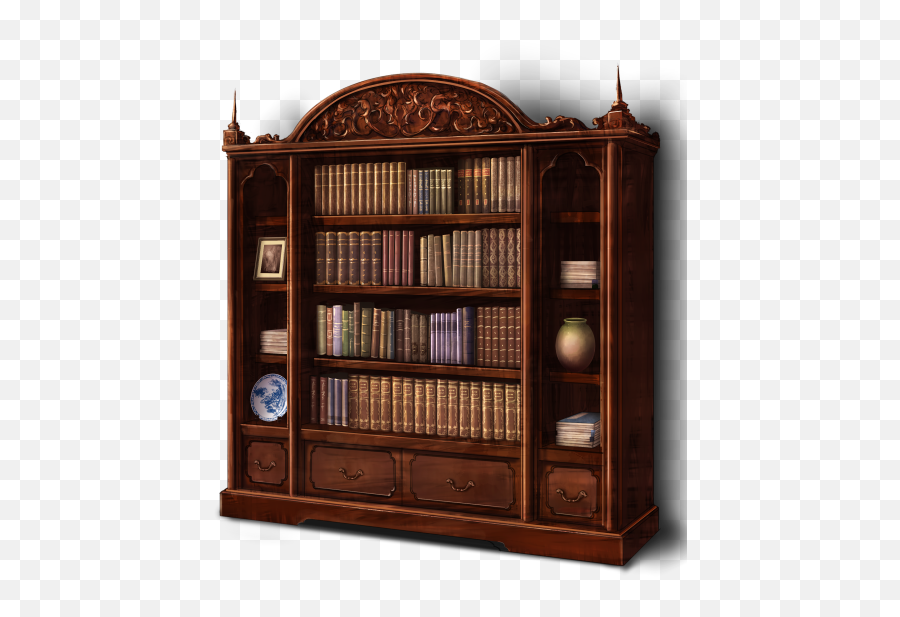 Bookshelf Transparent Png - Office Bookshelf Png Transparent,Transparent Bookshelf