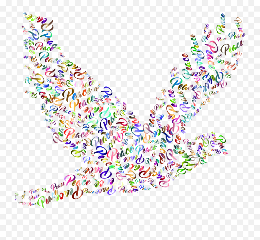 Download Typography Columbidae Peace Doves As Symbols - Peace And Unity Background Png,Peace Dove Png