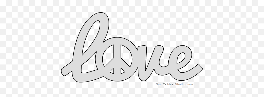 Love Peace - Pattern Template Stencil Printable Word Art Peace Sign Stencil Printable Png,Love Word Png