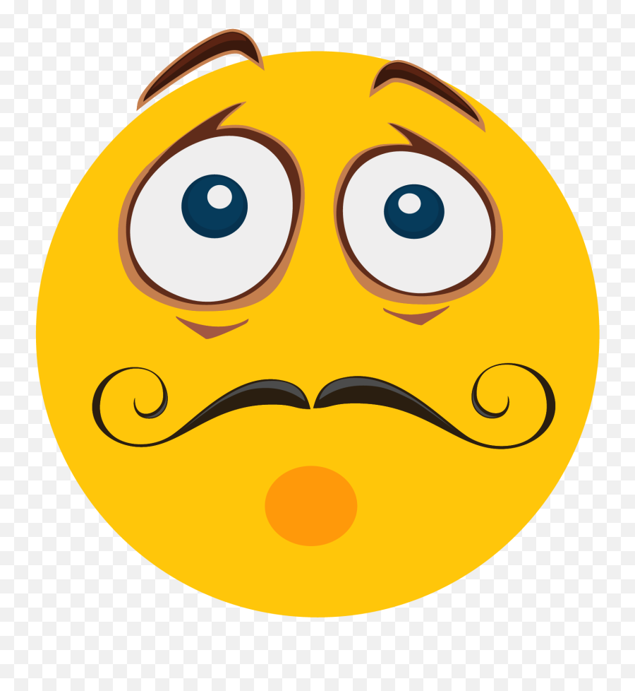 Impressed Wow Emoji Emotions Mustache - Wow Emoji Png,Raccoon Emoji Icon