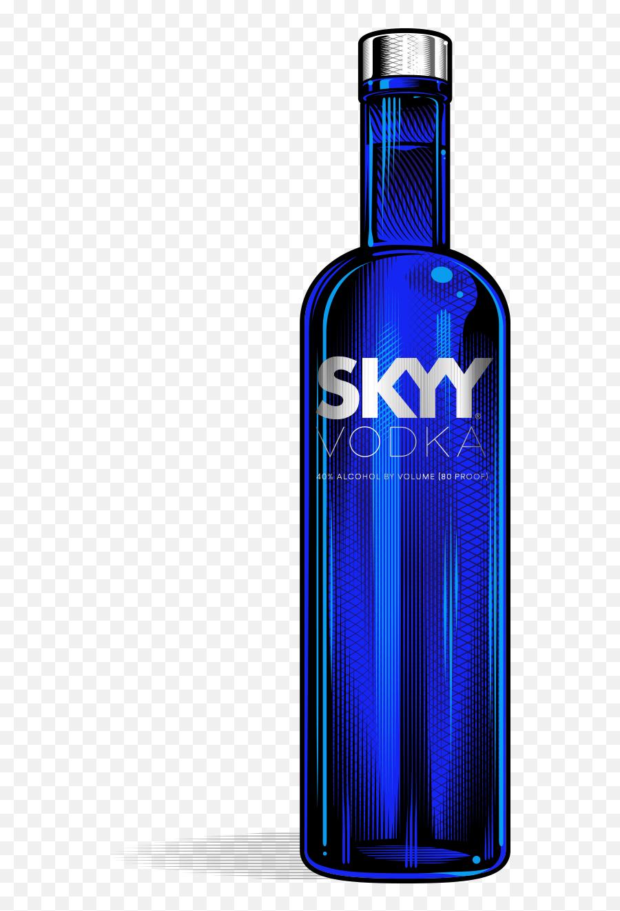 Skyy Vodka Bottle Png - Skyy Vodka Black Background,Vodka Png