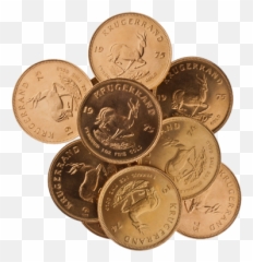 1oz Gold Krugerrand South Africa - Coin Png,Pile Of Gold Png