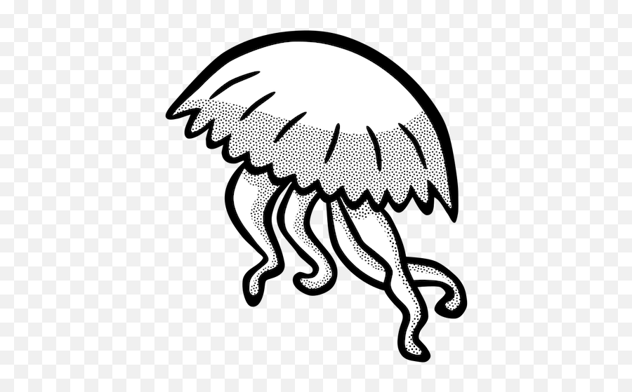 Download Jellyfish Free Svg Jellyfish In Clipart In Black And White Png Free Transparent Png Images Pngaaa Com