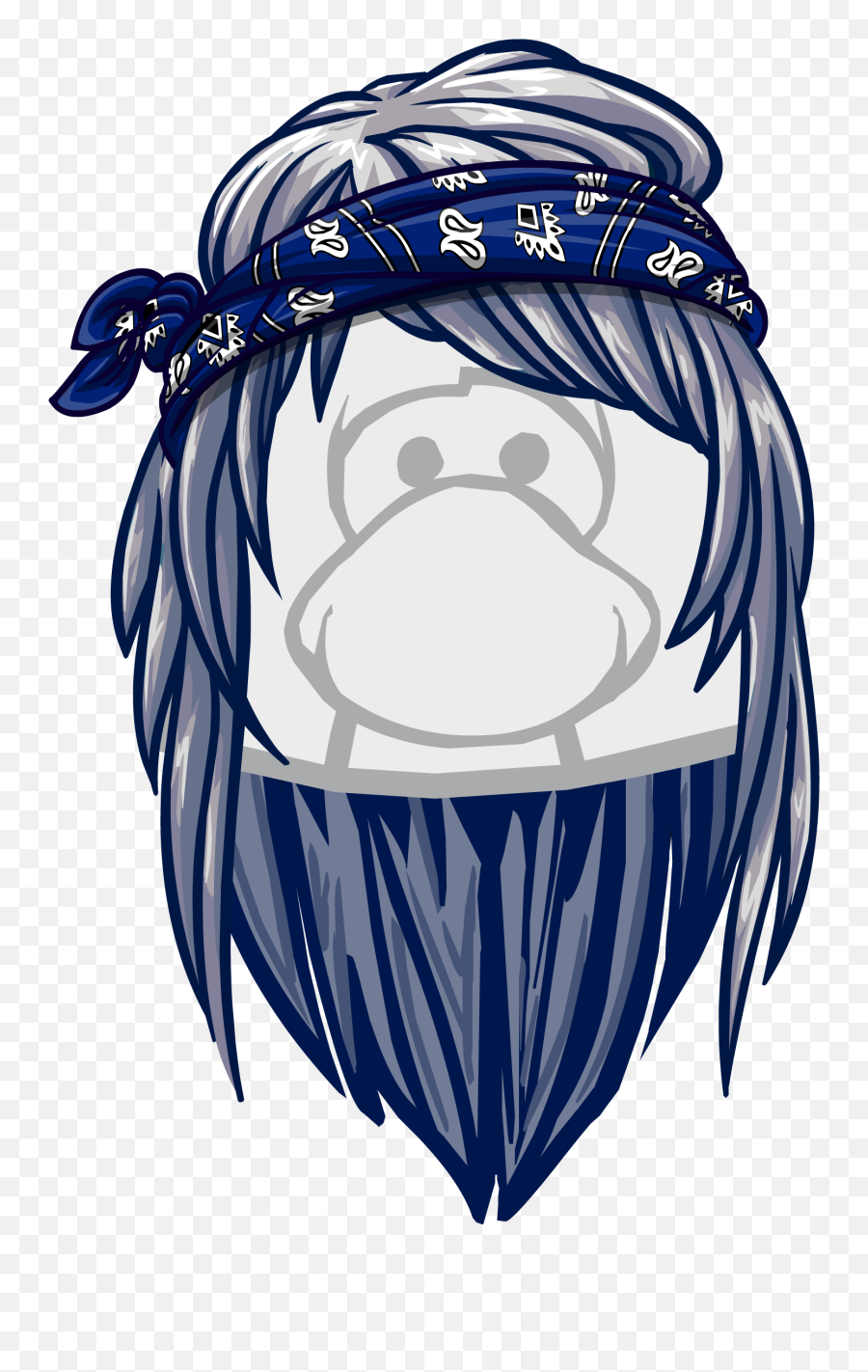 Download The Tour Bandana Icon - Club Penguin Blue Hair Png,Bandana Png