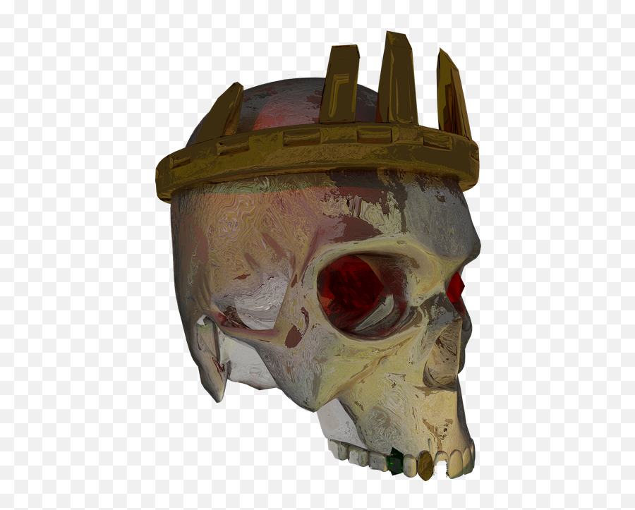 Skull With Crown Death Public Domain Image - Freeimg Skull Png,Icon Crossbones Helmet