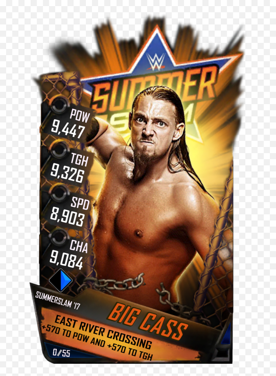 Download Big Cass Wwe 2k18 - Summerslam 2014 Blu Finn Balor Wwe Supercard Png,Wwe 2k18 Logo Png