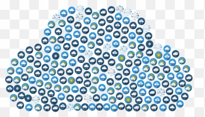 Cloud Composed Of Weather Icons Transparent Png - StickPNG