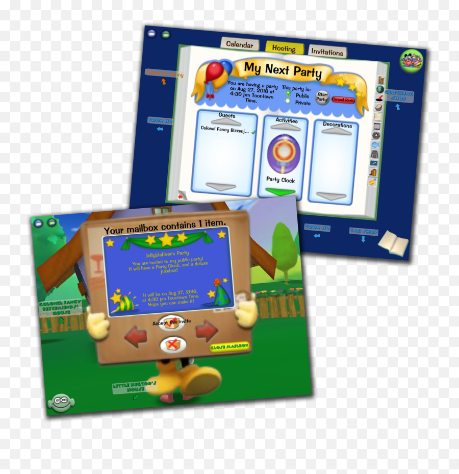 Backstage Preparing For Parties Toontown Rewritten - Smart Device Png,Pie Icon Vp Toontown