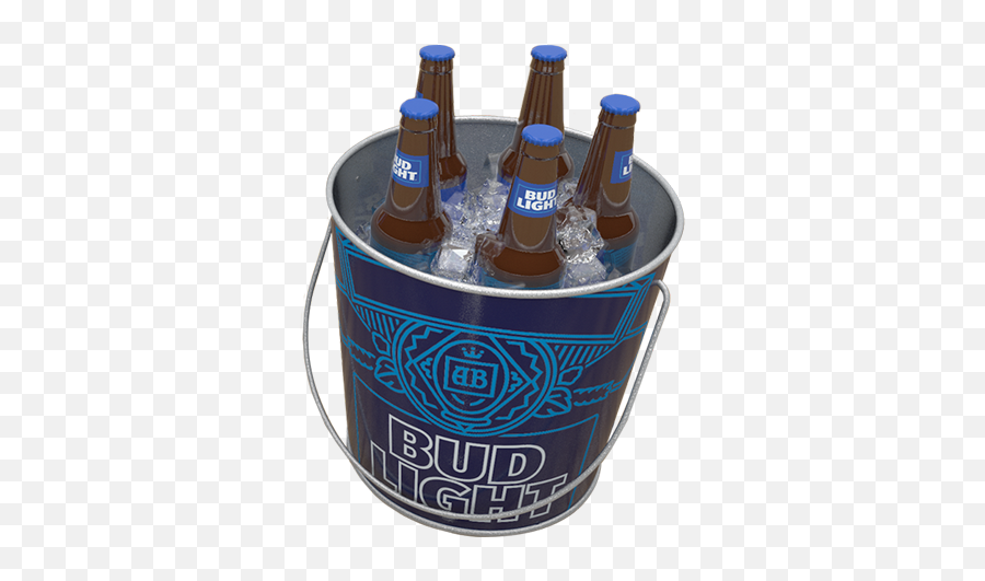 Bud Light Metal Beer Bucket - Beer Bottle Png,Beer Bucket Png