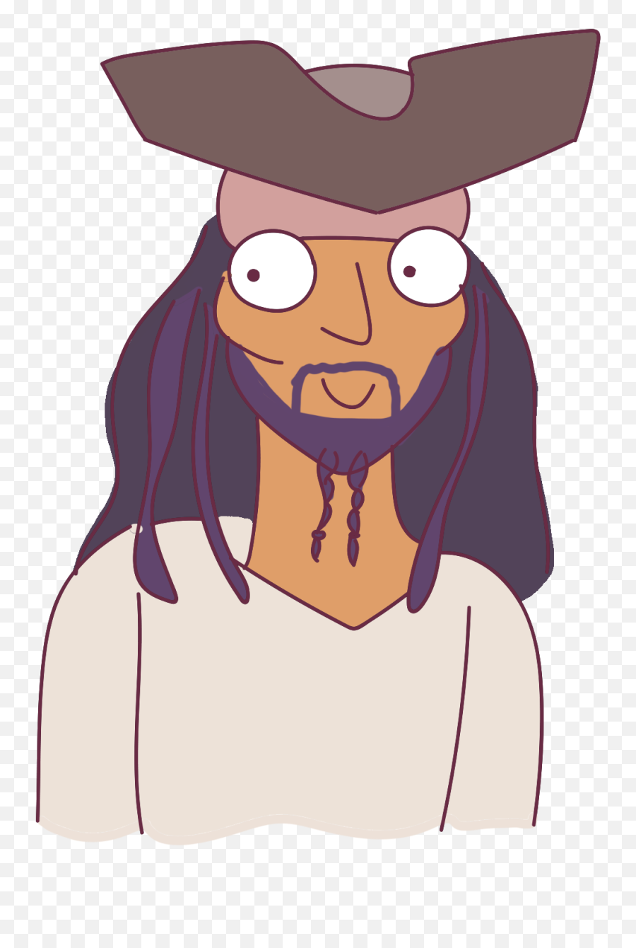 Jack - Sparrowjohnnydepp Stray Curls Cartoon Png,Johnny Depp Png