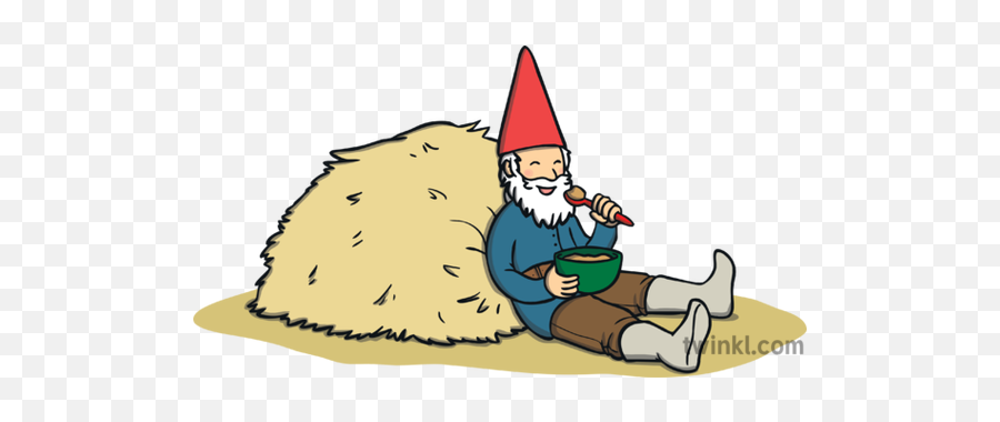Scandinavian Elf Nisse Eating Porridge - Cartoon Png,Gnome Meme Png