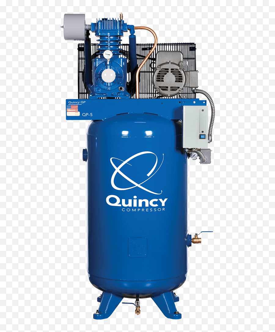 Qp Two Stage Air Compressor Reciprocating - Quincy Qt Png,Air Pump Png