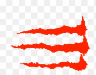 Red Scratch Transparent Png - Monster Energy Logo Red,Claw Mark Png