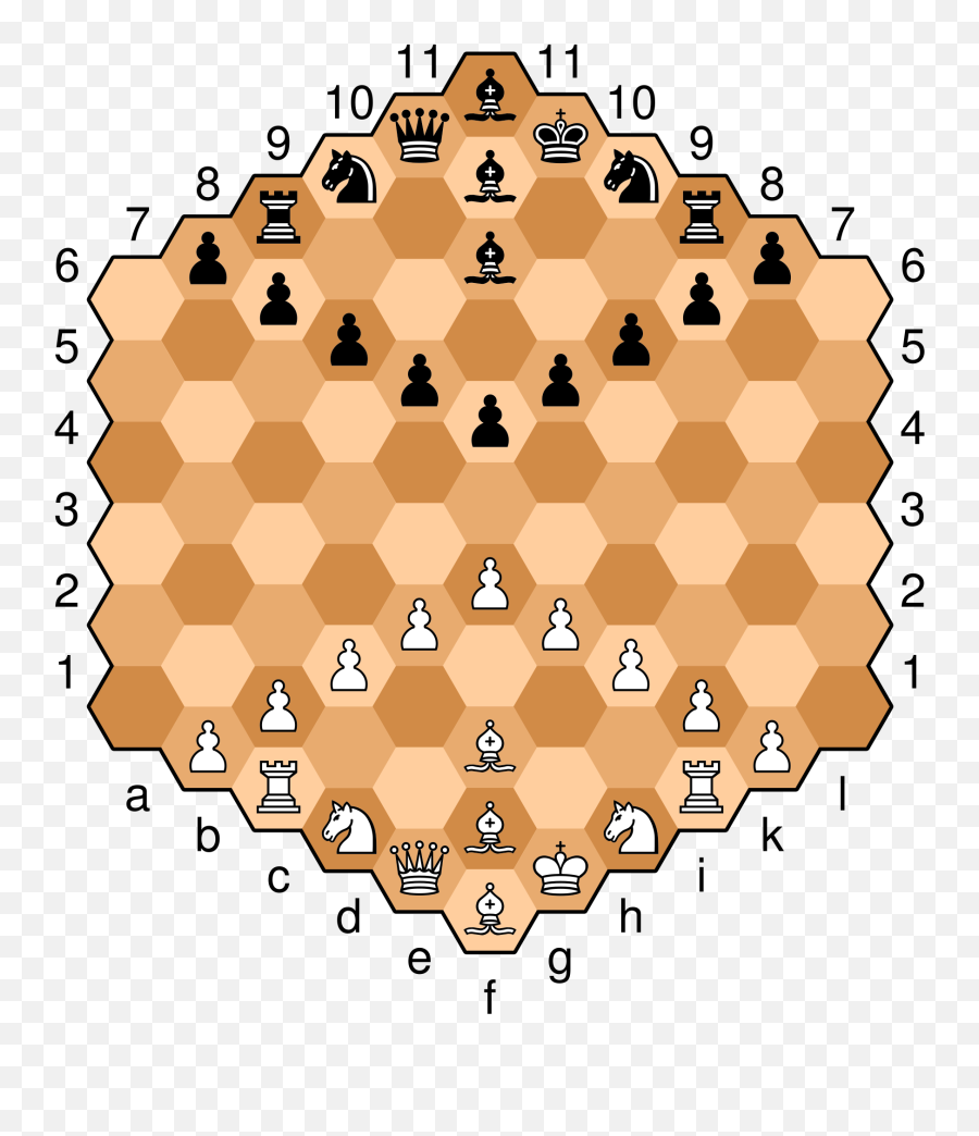 Hexagonal Chess - Wikipedia Chess Variants Png,Hexagon Transparent Background
