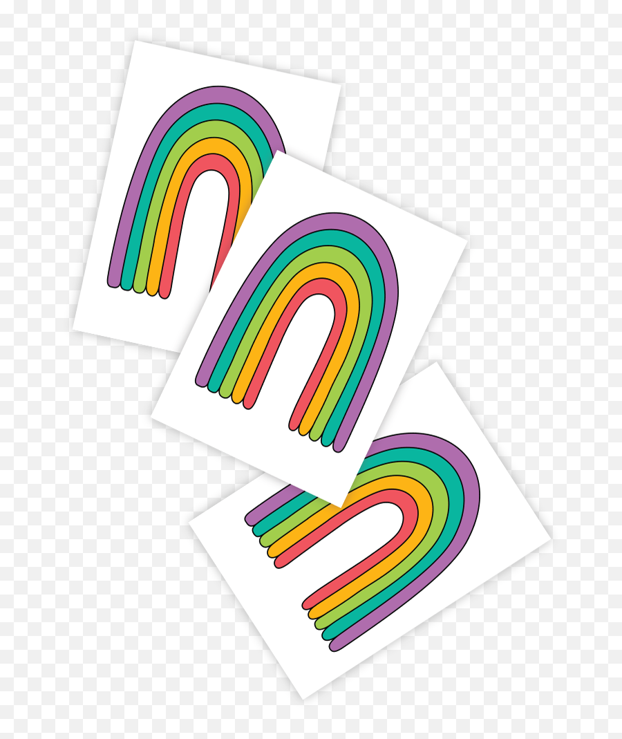 Temporary Tattoos Pastel Rainbow - Graphic Design Png,Pastel Rainbow Png