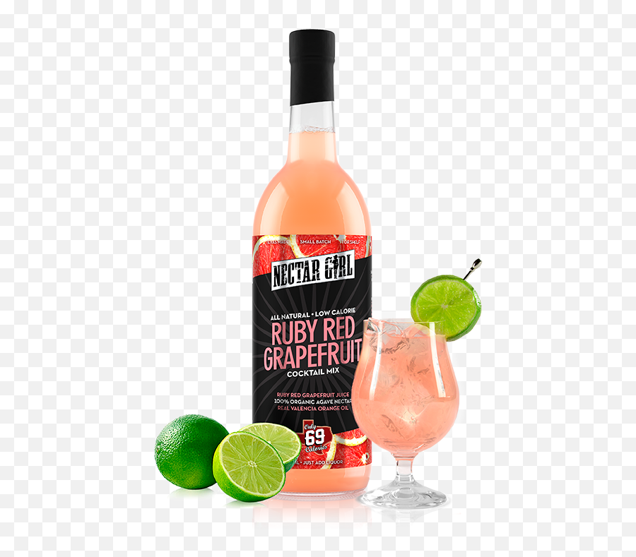 Low - Calorie Ruby Red Grapefruit Cocktail Mix U2014 Nectar Girl Lime Png,Grapefruit Png