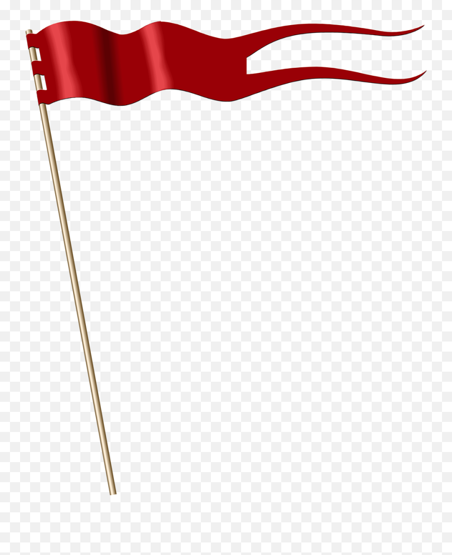 Red Flag Clipart Free Download - Red Banner Flag Png,American Flag Png Free