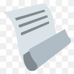 Page With Curl Emoji Clipart - Documento png