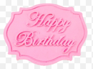 Fondant Happy Birthday Banner - Label png