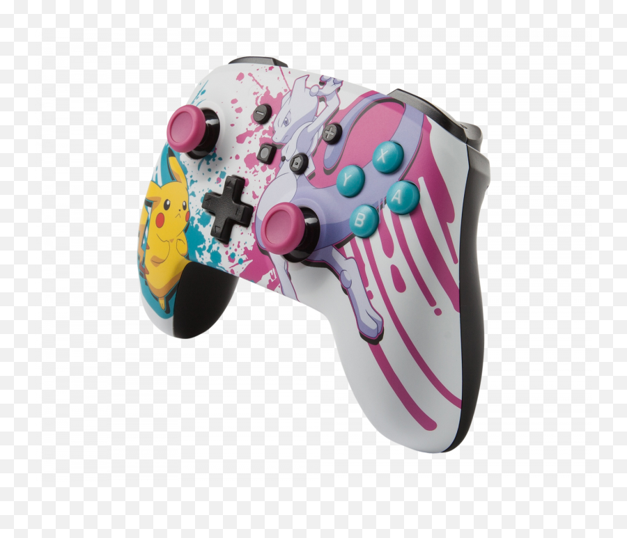 Nintendo Switch Trådløs Håndkontroll - Pikachu Vs Mewtwo Nintendo Switch Pro Controller Wireless Kr Pokemon Png,Nintendo Seal Of Quality Png