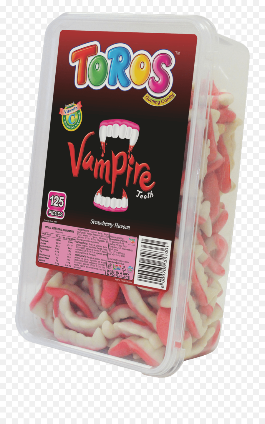 Vampire Teeth - Strawberry U2022 Toros Gummy Jelly Stick Candy Png,Vampire Fangs Png