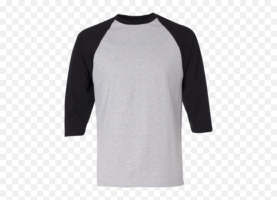 Shirt Clipart Long Sleeve - Raglan Black And Gray Png,White Tshirt Png
