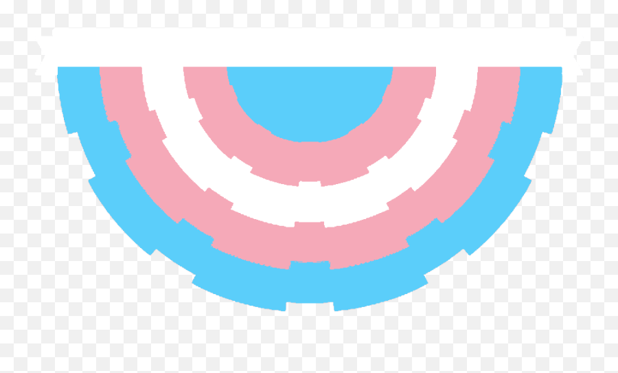 A Bunted Transgender Pride Flag - American Flag Bunting Clipart Png,Trans Flag Png