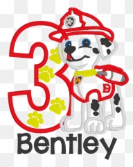 Paw Patrol - Marshall Inspired Birthday Clip Art Png,Marshall Paw Patrol Png