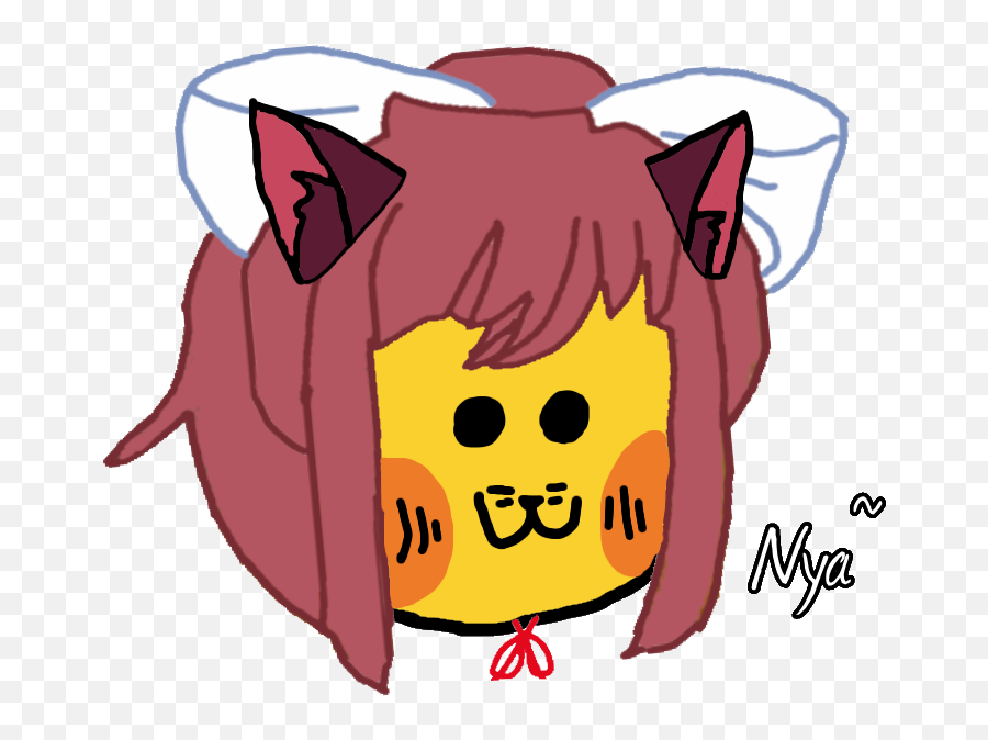 Neko Emoj - Ika Emoji Ok So Sipi Gave Monika A Bite Since Fictional Character Png,Ok Emoji Png