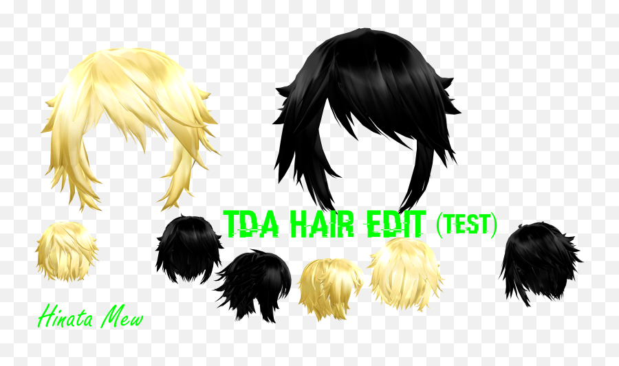 Black Hair Coloring Wig Hairstyle - Mmd Tda Male Hair Png,Anime Hair  Transparent - free transparent png images 