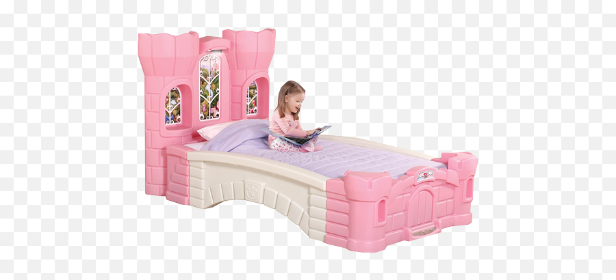 Plastic Princess Castle Bed For Kids With Built - In Light Step 2 Princess Castle Bed Png,Princess Castle Png