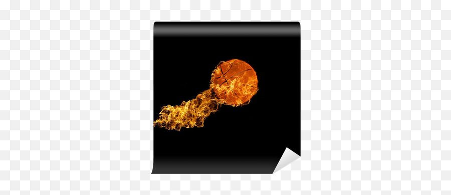 Flaming Basketball Wall Mural Pixers - Flaming Football Png,Flaming Basketball Png