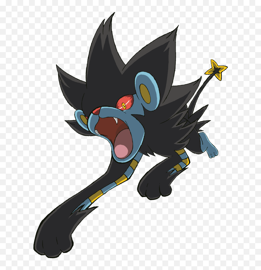 Download Spoiler - Luxray Cartoon Full Size Png Image Fictional Character,Luxray Png