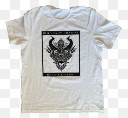 Big Scary Dragon Brand Apparel - Zentangle Dragon Head On White Cotton Unisex Tee Png,Dragon Head Png