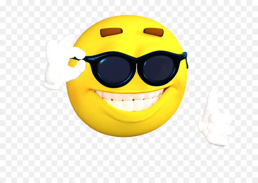 Cool Holidays Emoji Transparent Stick Png - Clipartix Thumbs Up Cool Emoji,Smiling Emoji Transparent