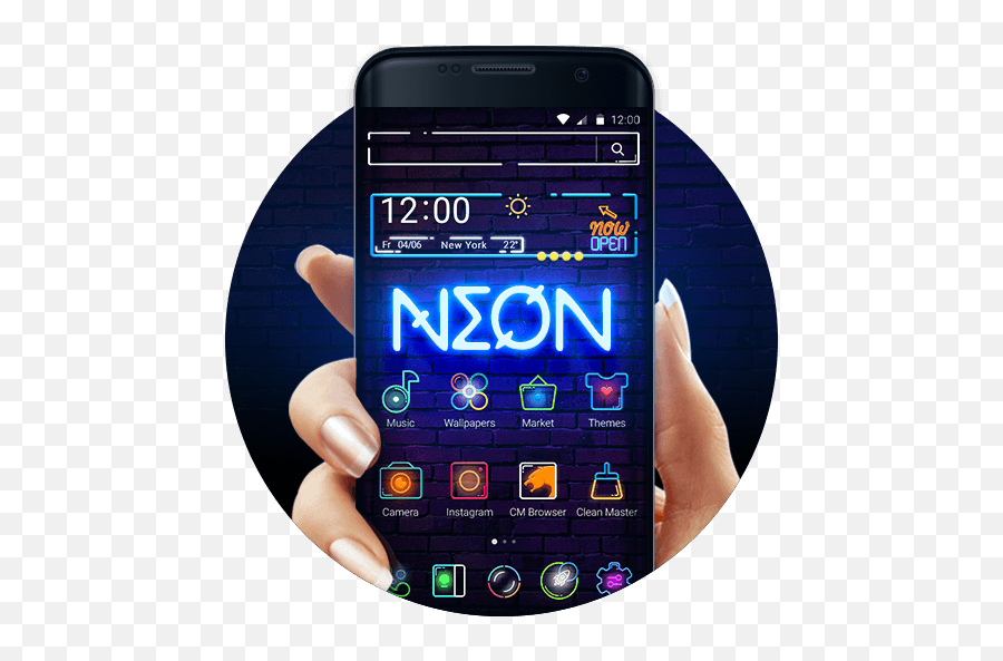 Neon Lights Shining Launcher 1 - Technology Applications Png,Cm Browser Icon
