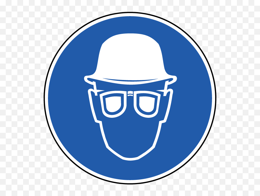 Wear Hard Hat Eye Protection Label - Safety Goggles And Helmet Png,Hard Hat Icon Png
